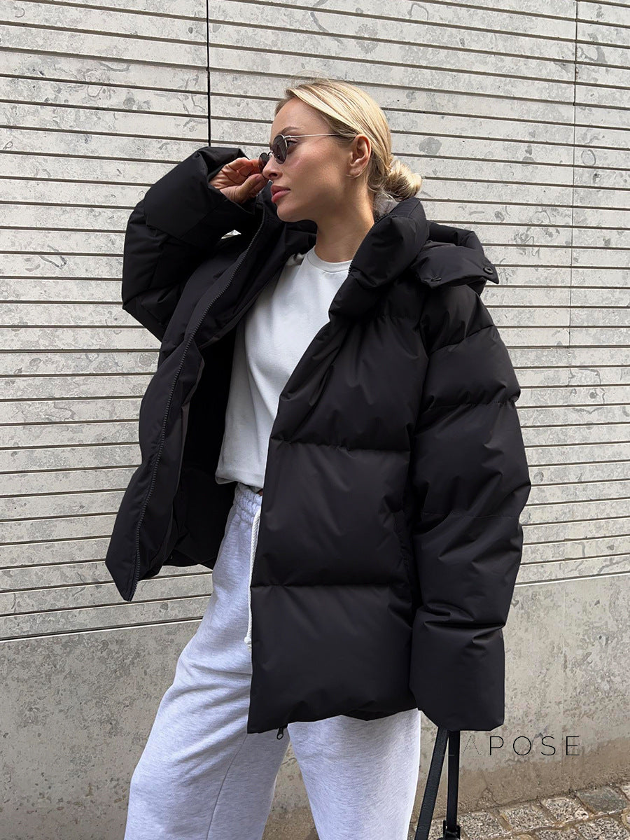 Lilyth Oversized Hooded Quilted Coat