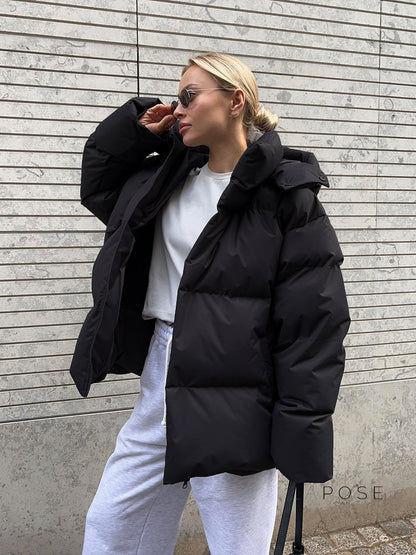 Lilyth Oversized Hooded Quilted Coat