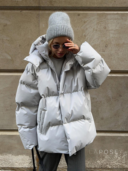 Lilyth Oversized Hooded Quilted Coat