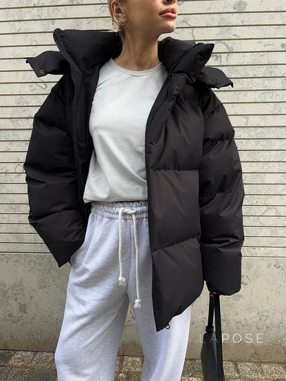 Lilyth Oversized Hooded Quilted Coat
