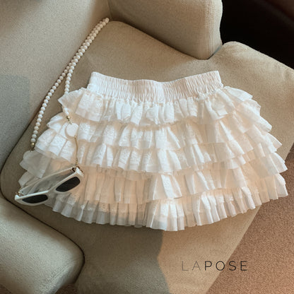 Maeleigh Lace Tiered Mini Skirt