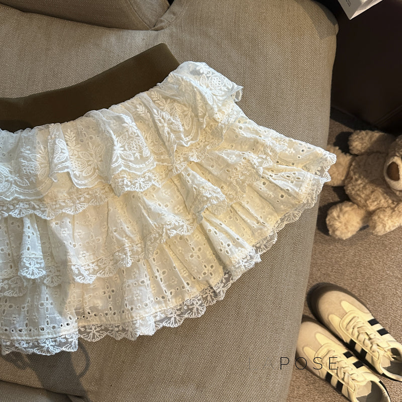 Meira Layered Ruffle Mini Skirt