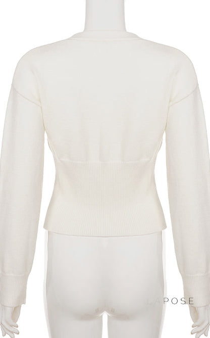 Micah Cropped Button-up Cardigan