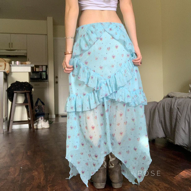 Moira Ruffle Maxi Skirt