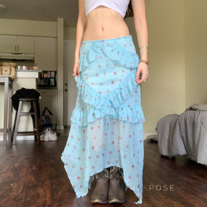 Moira Ruffle Maxi Skirt