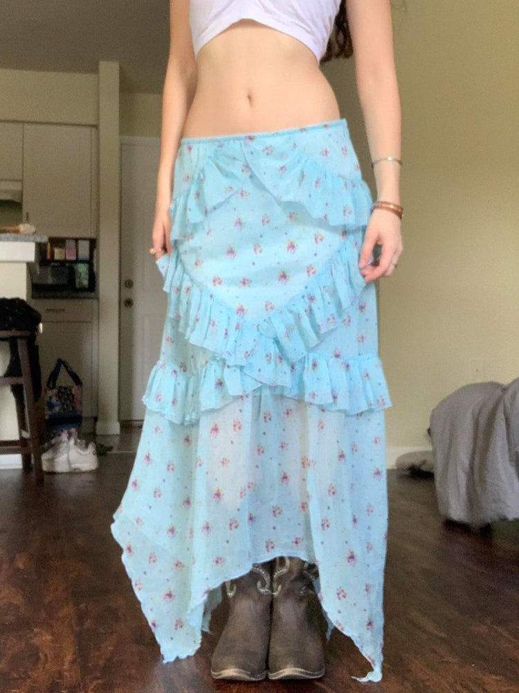 Moira Ruffle Maxi Skirt