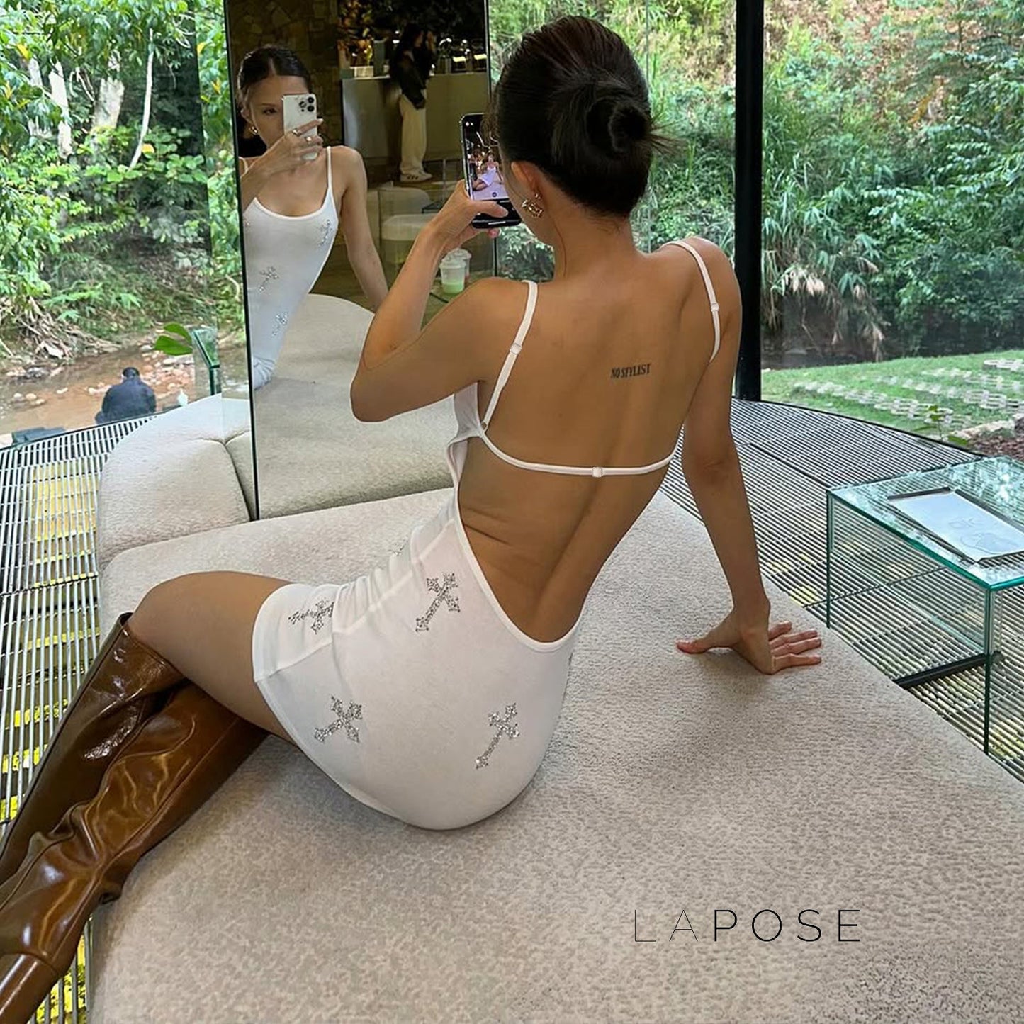 Mylee Sequin Open Back Mini Dress