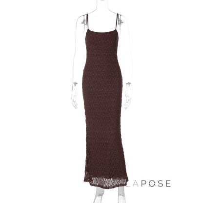 Philomena Lace Mesh Maxi Dress