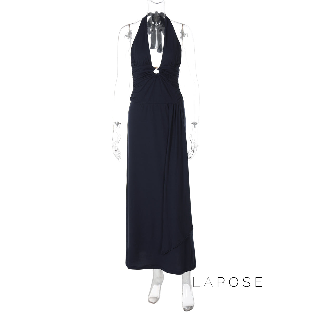 Raelee Halter Ruched Maxi Dress