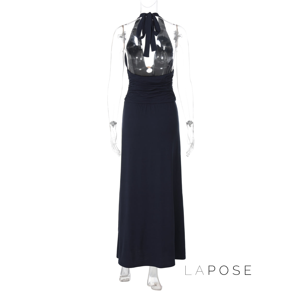 Raelee Halter Ruched Maxi Dress