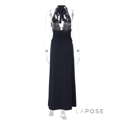 Raelee Halter Ruched Maxi Dress