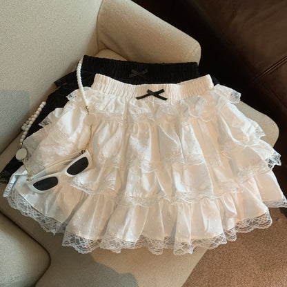 Reagen Tiered Bow Mini Skirt