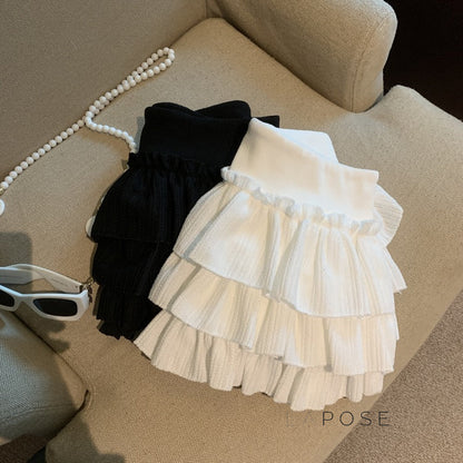 Sania A-line Tiered Mini Skirt