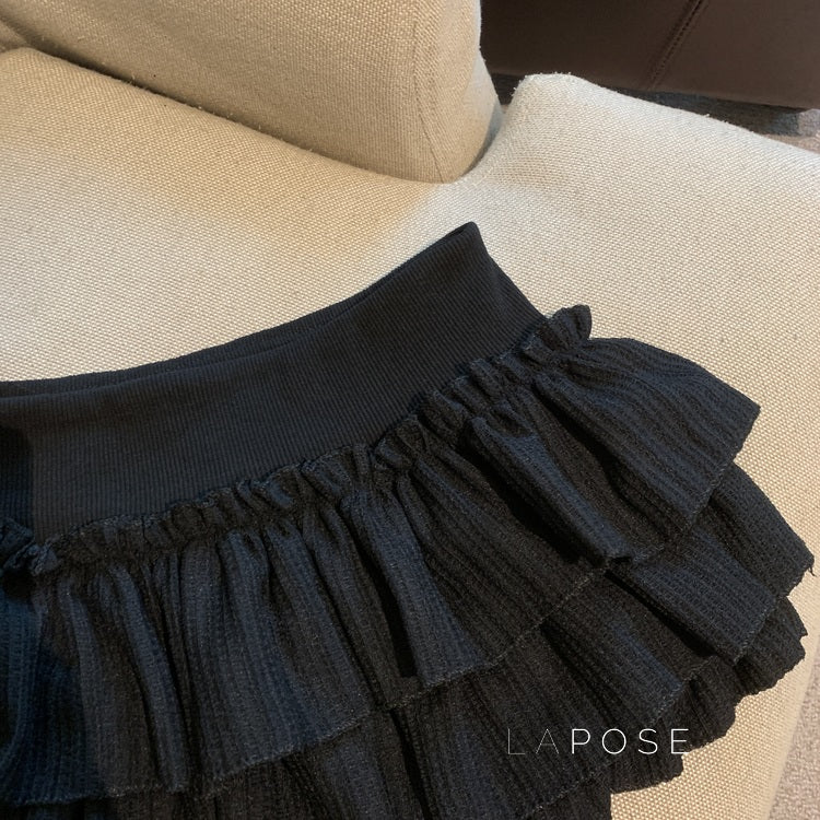 Sania A-line Tiered Mini Skirt