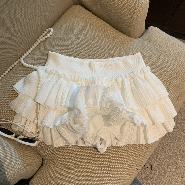 Sania A-line Tiered Mini Skirt
