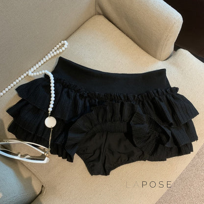 Sania A-line Tiered Mini Skirt