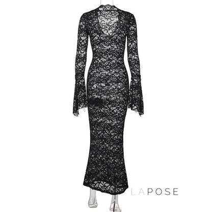 Sariyah Sheer Lace Maxi Dress
