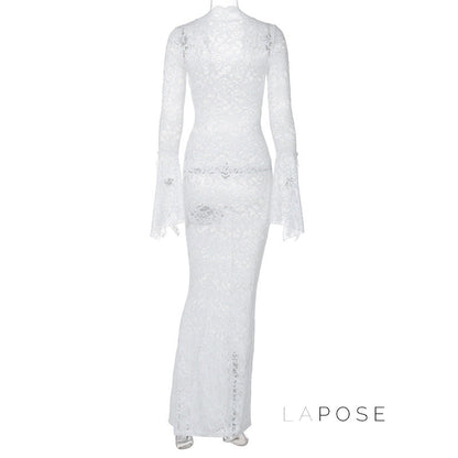 Sariyah Sheer Lace Maxi Dress