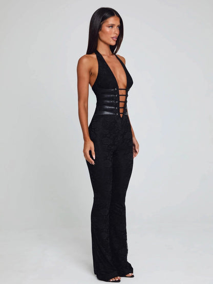 Sawyer Lace Mesh Jumpsuit