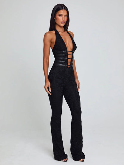 Sawyer Lace Mesh Jumpsuit