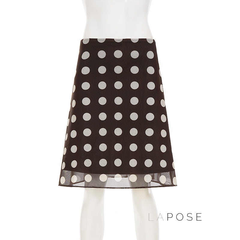 Sia Polka Dot Mesh Skirt