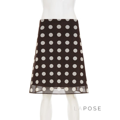 Sia Polka Dot Mesh Skirt
