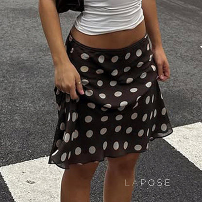 Sia Polka Dot Mesh Skirt