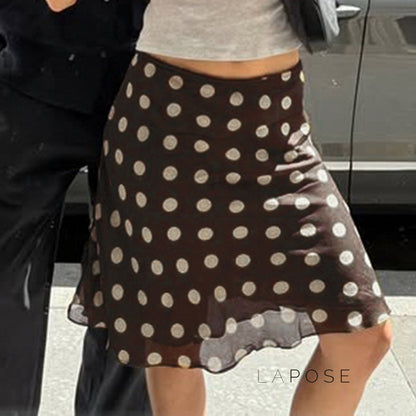 Sia Polka Dot Mesh Skirt