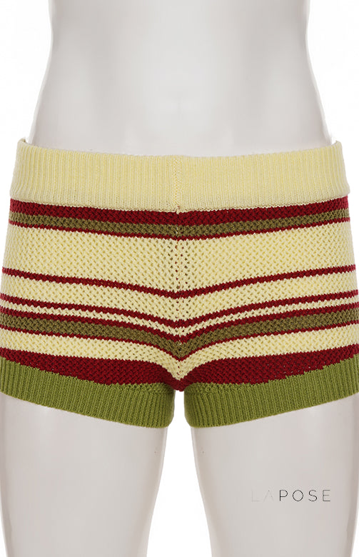 Silvia Striped Knit Shorts