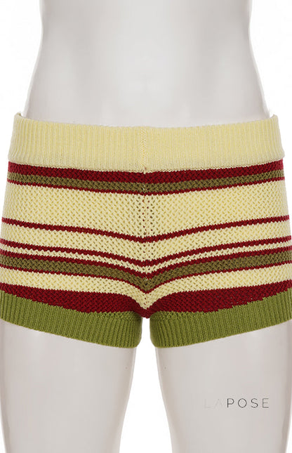 Silvia Striped Knit Shorts