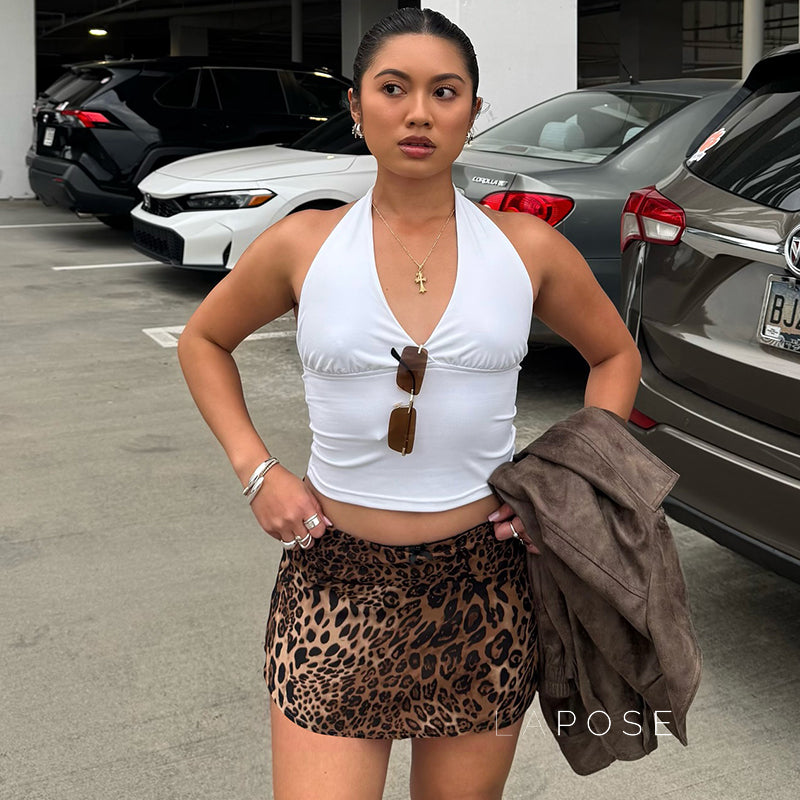 Tallulah Leopard Mini Skirt