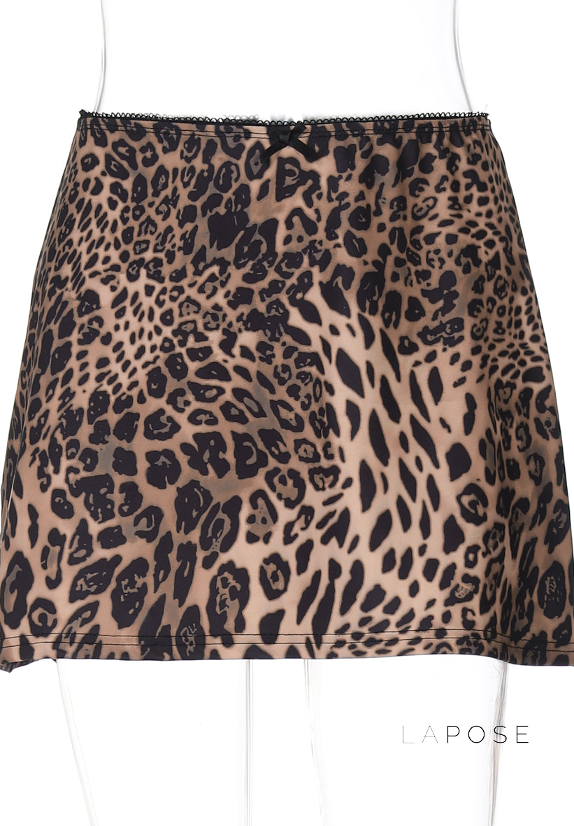Tallulah Leopard Mini Skirt