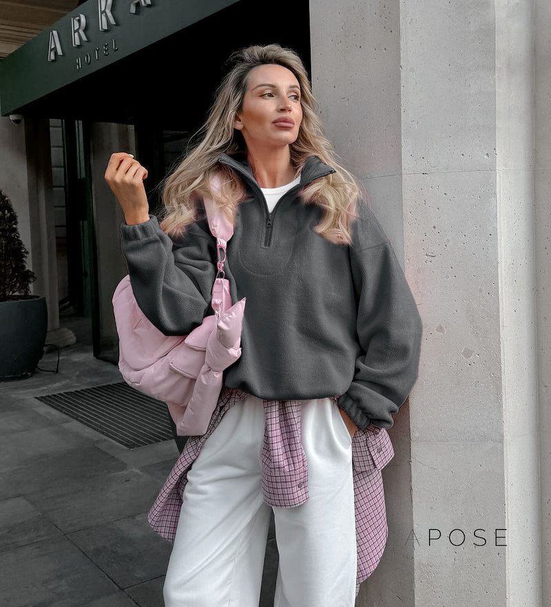 Talya Long Sleeve Polo Sweatshirt