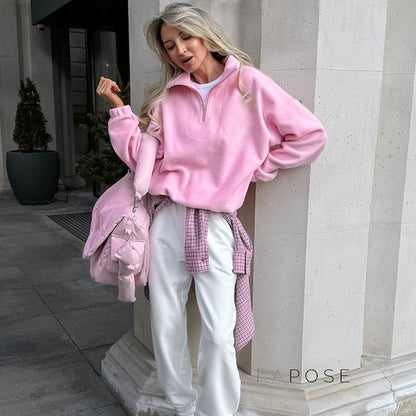 Talya Long Sleeve Polo Sweatshirt