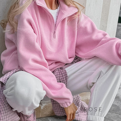 Talya Long Sleeve Polo Sweatshirt