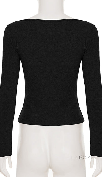 Trista V Neck Knit Sweater Top
