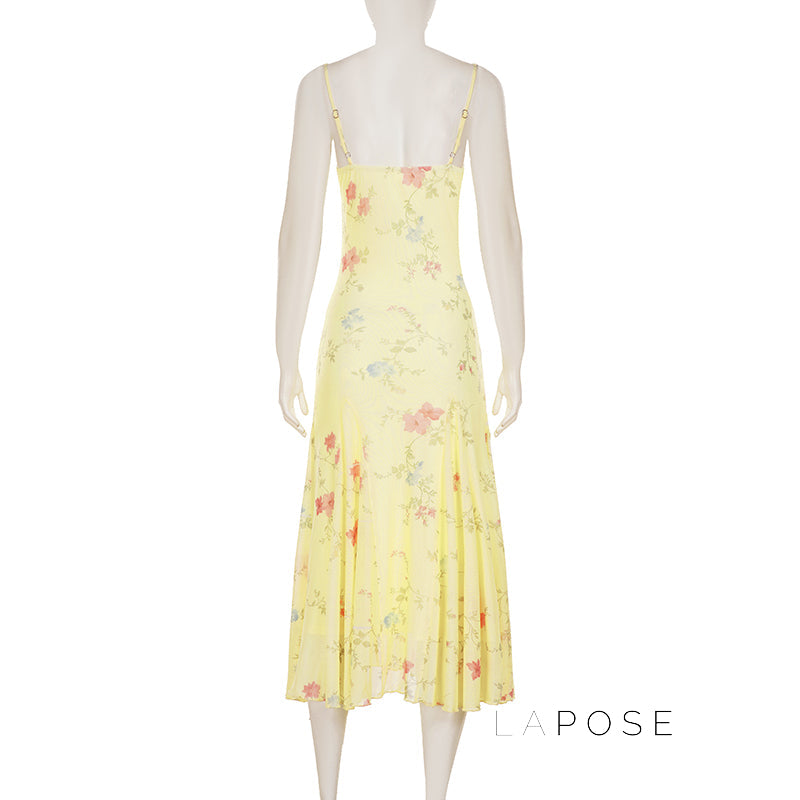 Vanna Botanical Print Maxi Dress