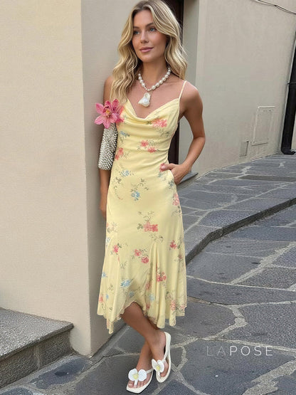 Vanna Botanical Print Maxi Dress