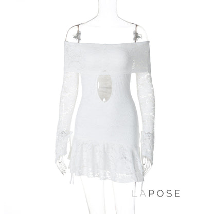 Varnika Off Shoulder Lace Mini Dress