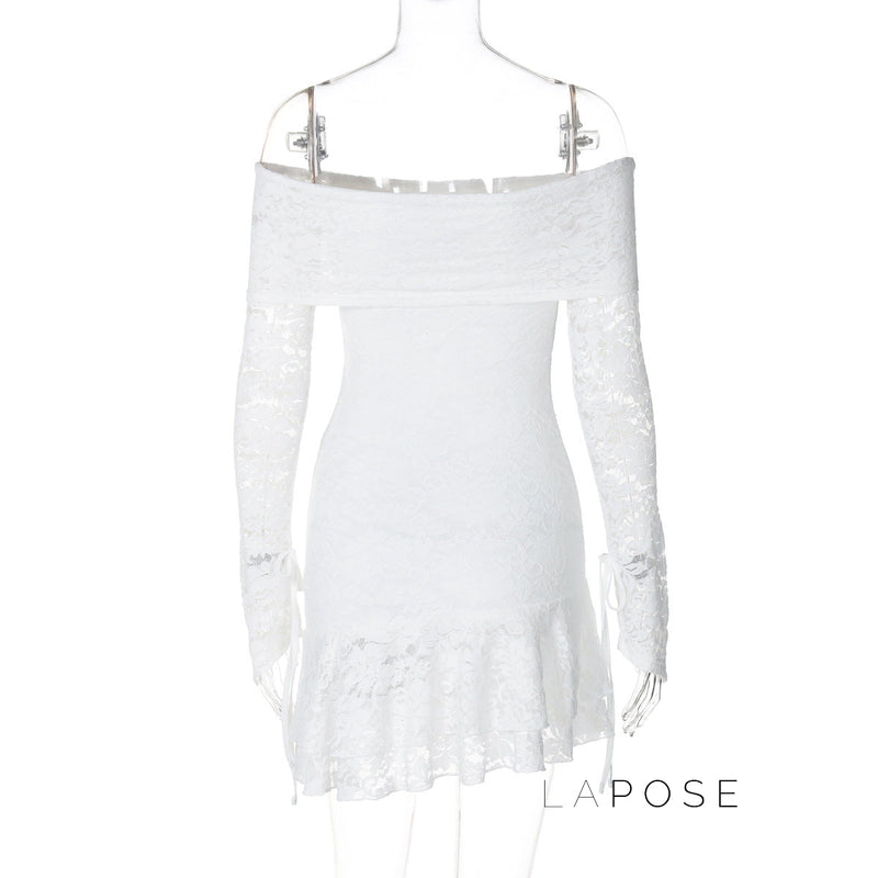 Varnika Off Shoulder Lace Mini Dress
