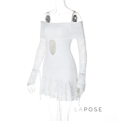 Varnika Off Shoulder Lace Mini Dress
