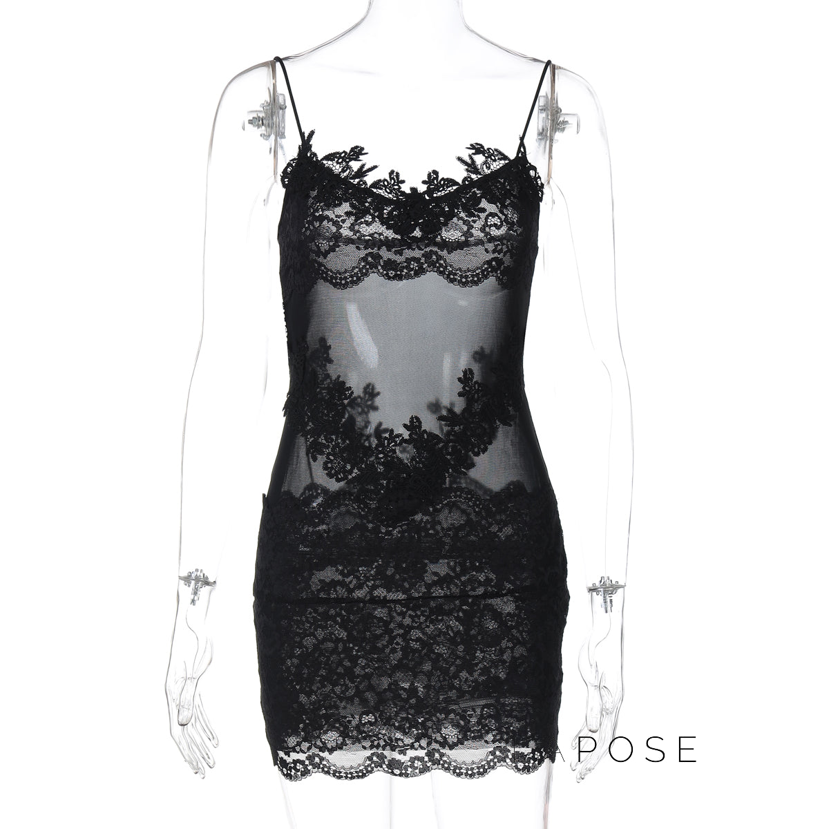Whitleigh Lace Mesh Mini Dress