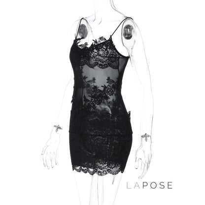 Whitleigh Lace Mesh Mini Dress