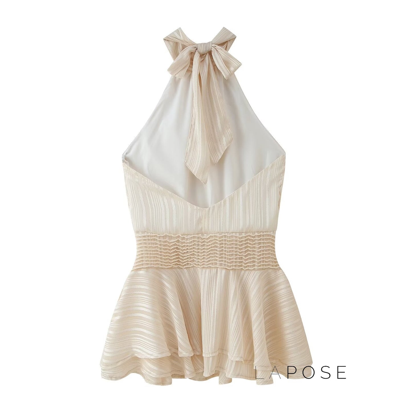 Winter Halter Satin Mini Dress