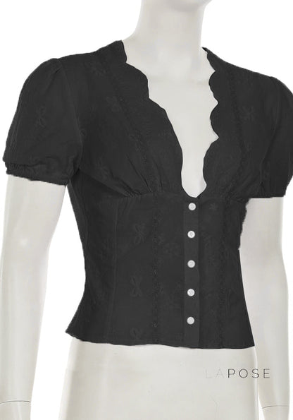 Yuritzi Bow-detail Ruffle Blouse