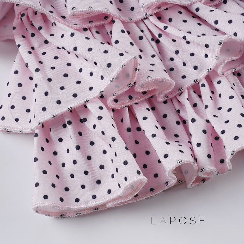 Ziona Polka Dot Ruffle Mini Skirt