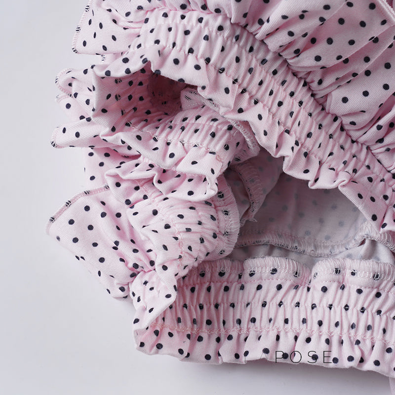 Ziona Polka Dot Ruffle Mini Skirt