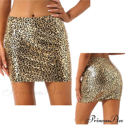 Latex Patent Leather Miniskirt