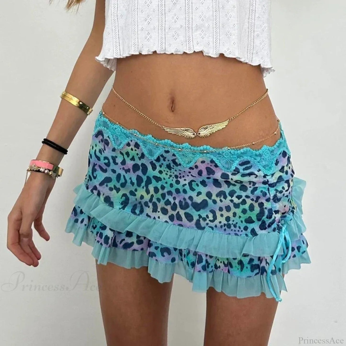 Layered Ruffles A-line Skirt