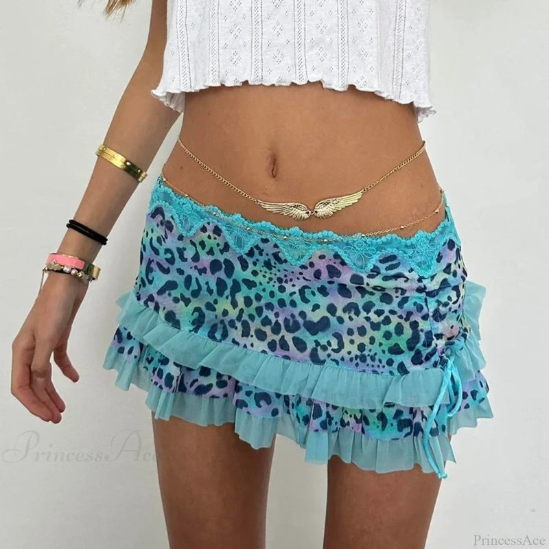 Layered Ruffles A-line Skirt
